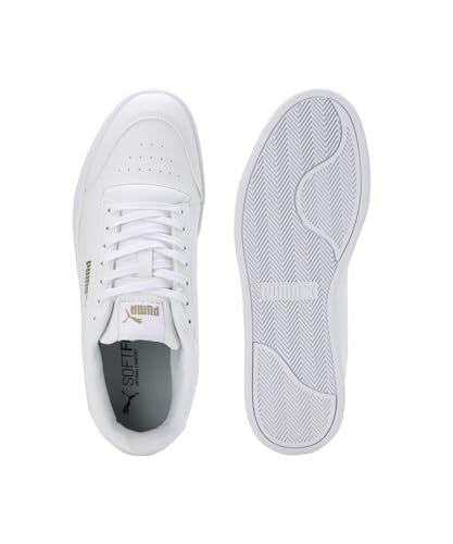 Puma Mens Shuffle Ultra White-Metallic Gold Sneaker - 9 UK (39721901)