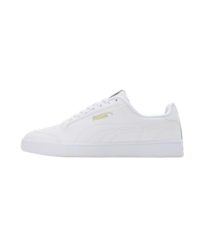 Puma Mens Shuffle Ultra White-Metallic Gold Sneaker - 9 UK (39721901)