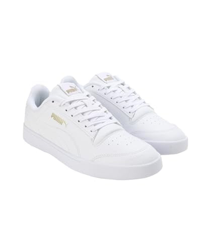 Puma Mens Shuffle Ultra White-Metallic Gold Sneaker - 9 UK (39721901)