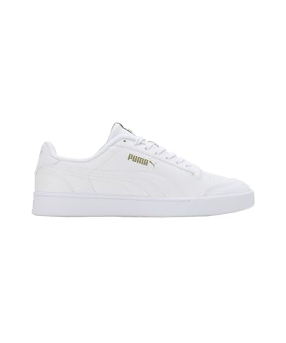 Puma Mens Shuffle Ultra White-Metallic Gold Sneaker - 9 UK (39721901)