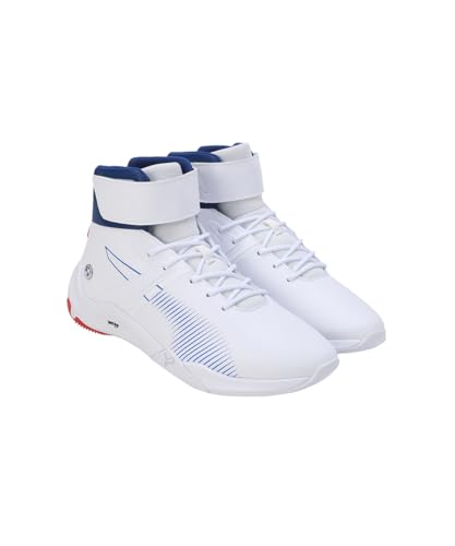 Puma Unisex-Adult, BMW MMS A3rokart Mid, White-Cool Cobalt, Sneaker, 8UK, (30823502)