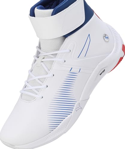 Puma Unisex-Adult, BMW MMS A3rokart Mid, White-Cool Cobalt, Sneaker, 8UK, (30823502)