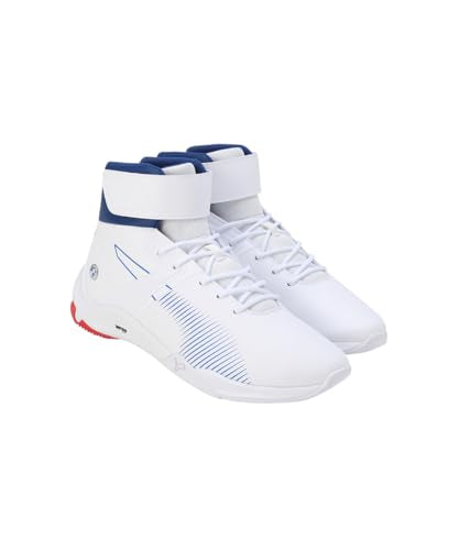 Puma Unisex-Adult, BMW MMS A3rokart Mid, White-Cool Cobalt, Sneaker, 8UK, (30823502)