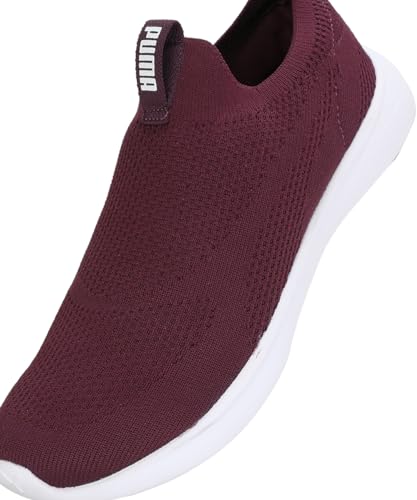 Puma Womens Softride Clean V2 WNS Grape Wine-White Running Shoe - 6 UK (31070250)