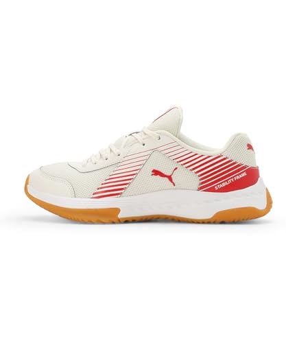 Puma Unisex-Adult Badminton Smash Sprint Warm White-Chili Oil Indoor Shoe - 6 UK (10812703)