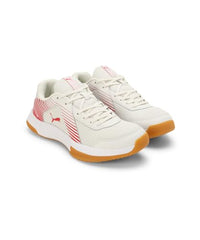 Puma Unisex-Adult Badminton Smash Sprint Warm White-Chili Oil Indoor Shoe - 6 UK (10812703)