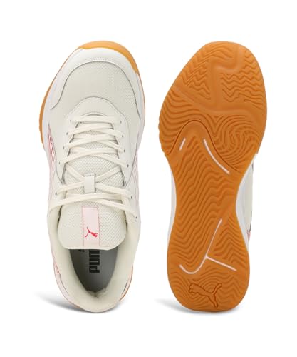 Puma Unisex-Adult Badminton Smash Sprint Warm White-Chili Oil Indoor Shoe - 6 UK (10812703)