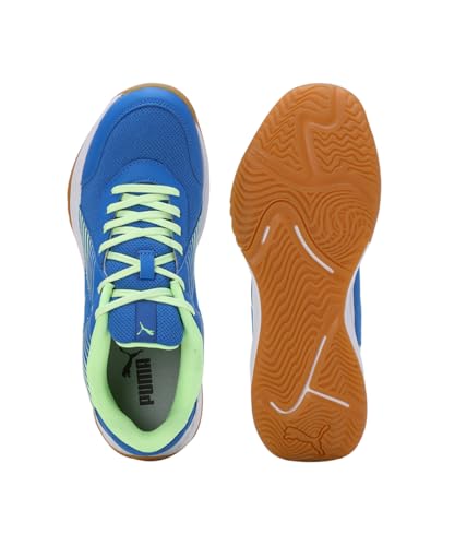Puma Unisex-Adult Badminton Smash Sprint Racing Blue-Speed Green-White Indoor Shoe - 8 UK (10812704)
