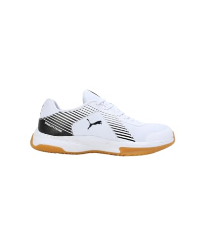 Puma Unisex-Adult Badminton Smash Sprint White-Black Indoor Shoe - 8 UK (10812702)
