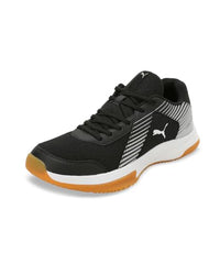Puma Unisex-Adult Badminton Smash Sprint Black-White-Silver Indoor Shoe - 10 UK (10812701)