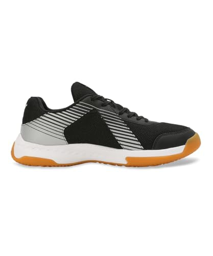 Puma Unisex-Adult Badminton Smash Sprint Black-White-Silver Indoor Shoe - 10 UK (10812701)
