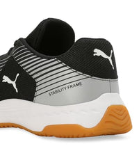 Puma Unisex-Adult Badminton Smash Sprint Black-White-Silver Indoor Shoe - 10 UK (10812701)
