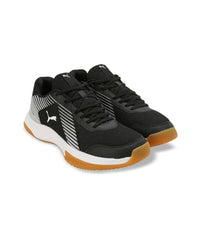 Puma Unisex-Adult Badminton Smash Sprint Black-White-Silver Indoor Shoe - 10 UK (10812701)