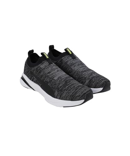 Puma Mens Softride Rift Runlyn Knit Black-Cool Dark Gray-Lemon Meringue Running Shoe - 11 UK (31075601)