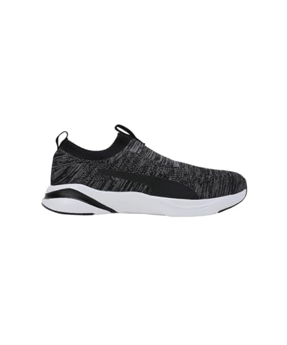 Puma Mens Softride Rift Runlyn Knit Black-Cool Dark Gray-Lemon Meringue Running Shoe - 11 UK (31075601)