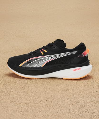 Puma Mens Deviate Nitro 3 Black-Sun Stream Running Shoe - 9 UK (30970702)