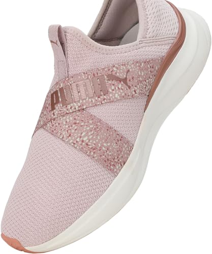 Puma Womens Softride Harmony Slip Leo Mauve Mist-Warm White-Rose Gold Running Shoe - 6 UK (31013002)