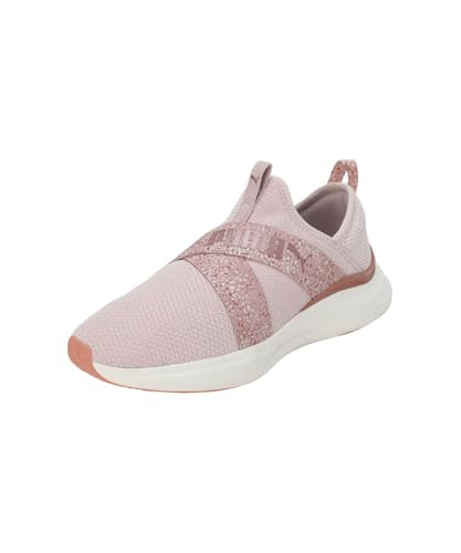 Puma Womens Softride Harmony Slip Leo Mauve Mist-Warm White-Rose Gold Running Shoe - 6 UK (31013002)