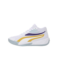 Puma Unisex-Adult Court PRO White-Yellow Sizzle-Team Violet Basketball Shoe - 7 UK (31082905)