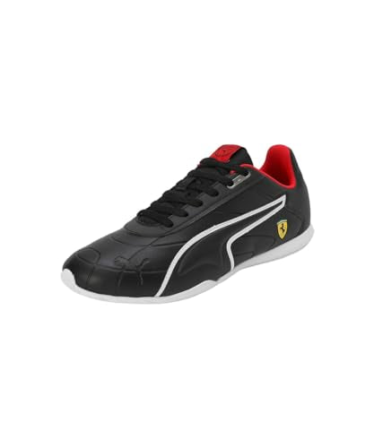 Puma Unisex-Adult Ferrari Tune Cat Black-Black-White Sneaker - 10 UK (30805803)