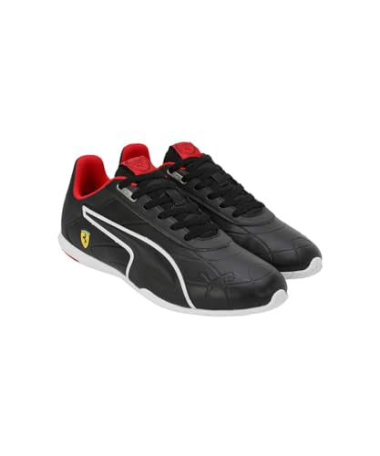 Puma Unisex-Adult Ferrari Tune Cat Black-Black-White Sneaker - 10 UK (30805803)
