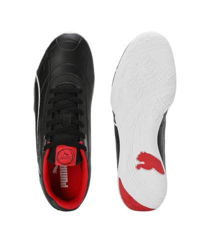 Puma Unisex-Adult Ferrari Tune Cat Black-Black-White Sneaker - 10 UK (30805803)