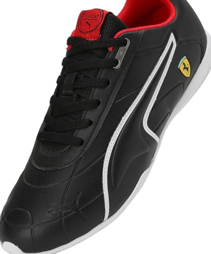 Puma Unisex-Adult Ferrari Tune Cat Black-Black-White Sneaker - 10 UK (30805803)