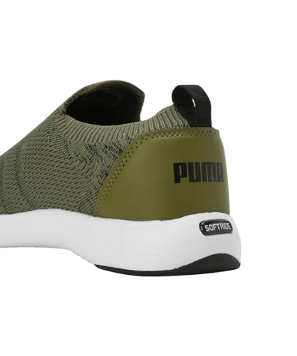 Puma Mens Softride Hellas Black-Olive Green Running Shoe - 9 UK (31065001)