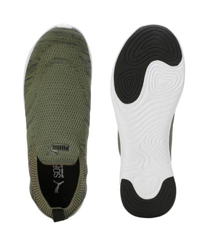 Puma Mens Softride Hellas Black-Olive Green Running Shoe - 9 UK (31065001)