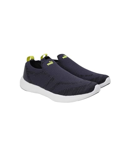 Puma Mens Softride Hellas Navy-White-Black-Lime Sheen Running Shoe - 11 UK (31065002)