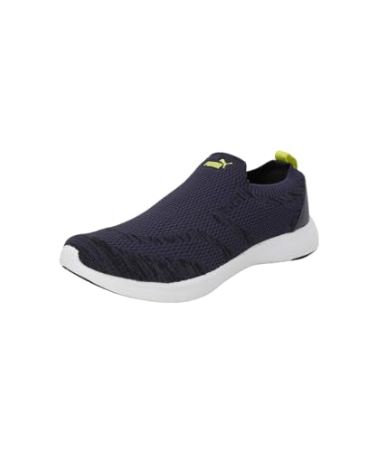 Puma Mens Softride Hellas Navy-White-Black-Lime Sheen Running Shoe - 11 UK (31065002)