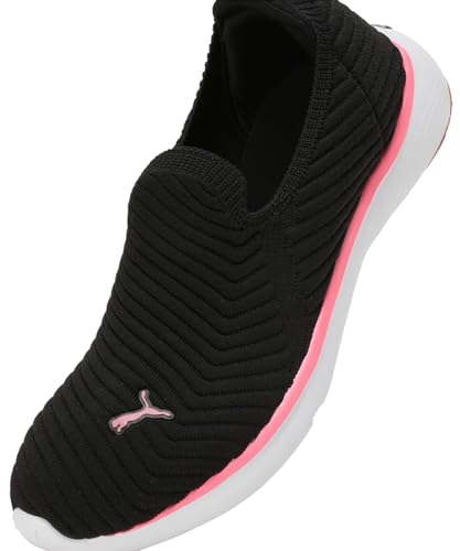 Puma Womens Softride Pegasi Knit WNS Black-Passionfruit Running Shoe - 7 UK (31065102)