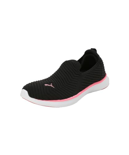 Puma Womens Softride Pegasi Knit WNS Black-Passionfruit Running Shoe - 7 UK (31065102)