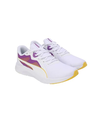 Puma Womens Seriah WNS White-Ultraviolet-Pelé Yellow Running Shoe - 6 UK (31059504)