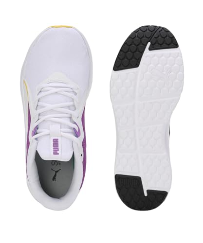Puma Womens Seriah WNS White-Ultraviolet-Pelé Yellow Running Shoe - 6 UK (31059504)