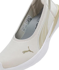Puma Womens Evelyn Softride Alpine Snow-Metallic Gold-White Ballerinas- 3 UK (39713001)