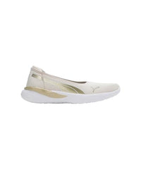 Puma Womens Evelyn Softride Alpine Snow-Metallic Gold-White Ballerinas- 3 UK (39713001)