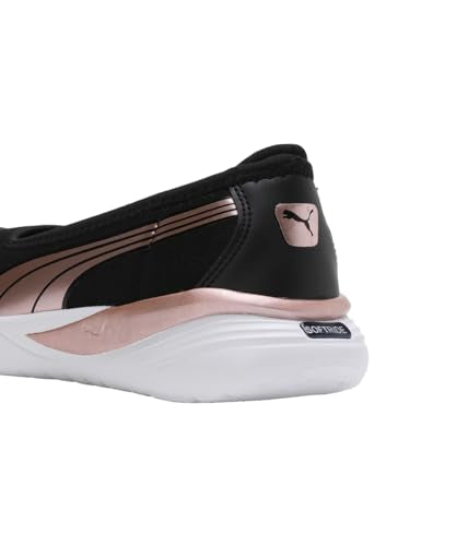 Puma Womens Evelyn Softride Black-Rose Gold-White Ballerinas- 4 UK (39713002)