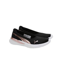 Puma Womens Evelyn Softride Black-Rose Gold-White Ballerinas- 4 UK (39713002)