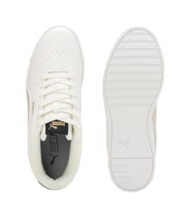 Puma Womens Propella Warm White-Putty-Matte Gold Sneaker - 3 UK (39584403)