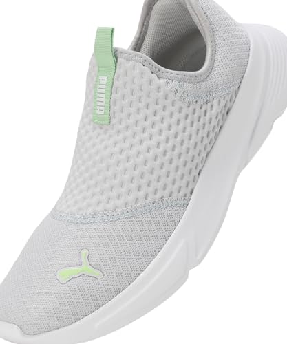 Puma Womens Melanite Slipon WNS Silver Mist/White/Spring Fern Sneaker - 5 UK (39608303)