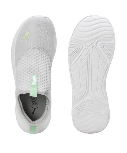 Puma Womens Melanite Slipon WNS Silver Mist/White/Spring Fern Sneaker - 5 UK (39608303)