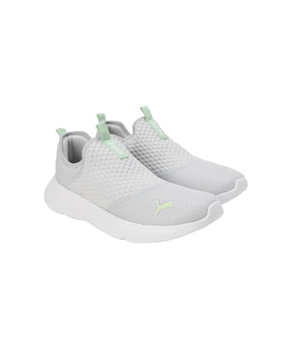 Puma Womens Melanite Slipon WNS Silver Mist/White/Spring Fern Sneaker - 5 UK (39608303)