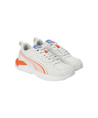Puma Unisex-Kid X-Ray Grilion V1 JR Vapor Gray-Rickie Orange-White Sneaker - 3 UK (39713901)