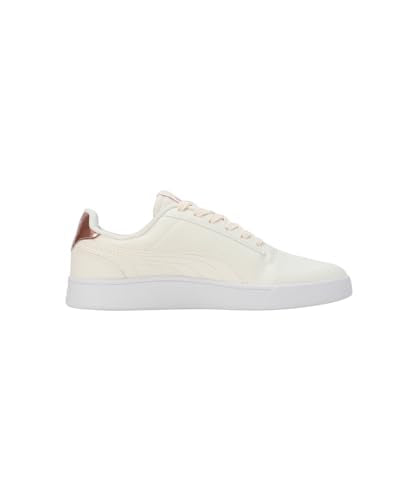 Puma Womens Shuffle Kikcsma WNS V2 White-Rose Gold-Whisper White Sneaker - 4 UK (40165502)
