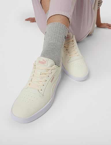Puma Womens Shuffle Kikcsma WNS V2 White-Rose Gold-Whisper White Sneaker - 4 UK (40165502)