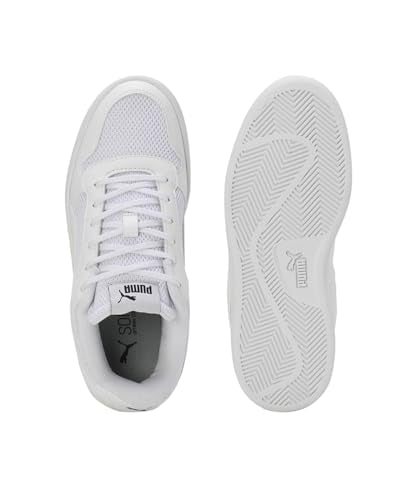 Puma Unisex-Kid Smash Comfort JR White-Black Sneaker - 3 UK (40035802)