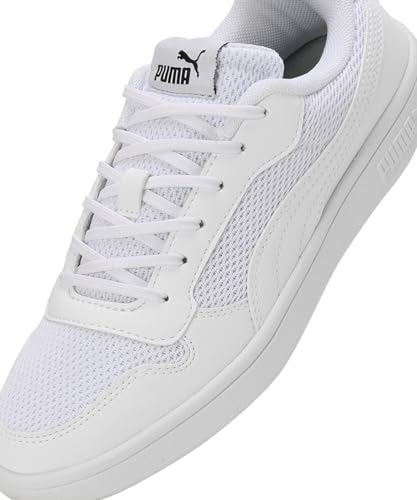 Puma Unisex-Kid Smash Comfort JR White-Black Sneaker - 3 UK (40035802)