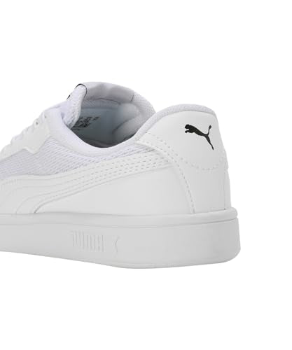 Puma Unisex-Kid Smash Comfort JR White-Black Sneaker - 3 UK (40035802)