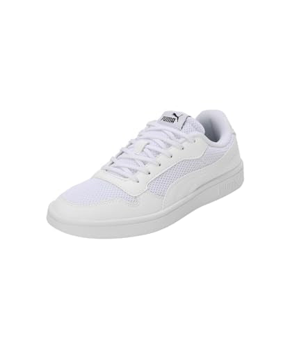 Puma Unisex-Kid Smash Comfort JR White-Black Sneaker - 3 UK (40035802)